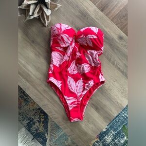 Seafolly Fleur De Bloom Twist Tie Front One Piece swimsuit